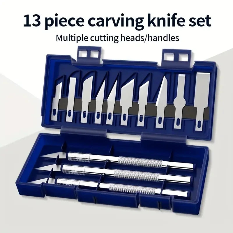 13-Piece Metal Carving Knife Pen Set | DIY Precision Cutting Kit