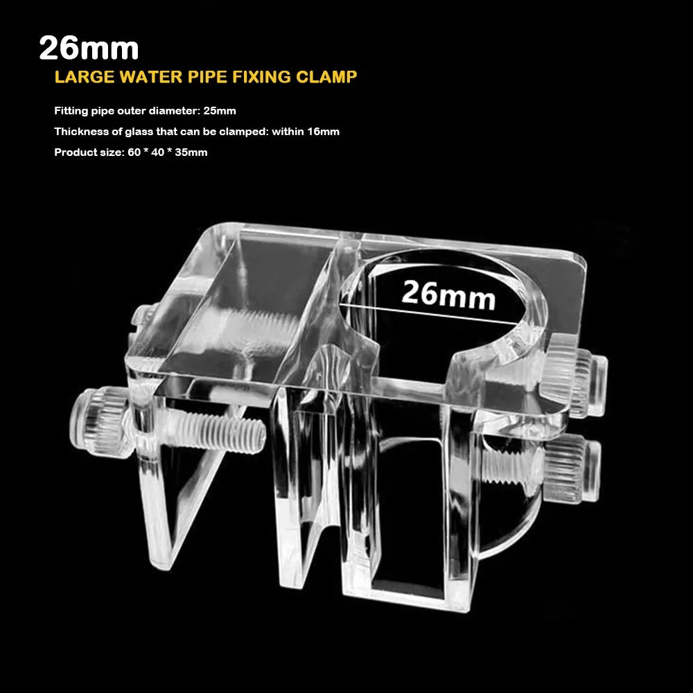Acrylic Aquarium Pipe Holder Clip – Fits 20mm Hose & Tube