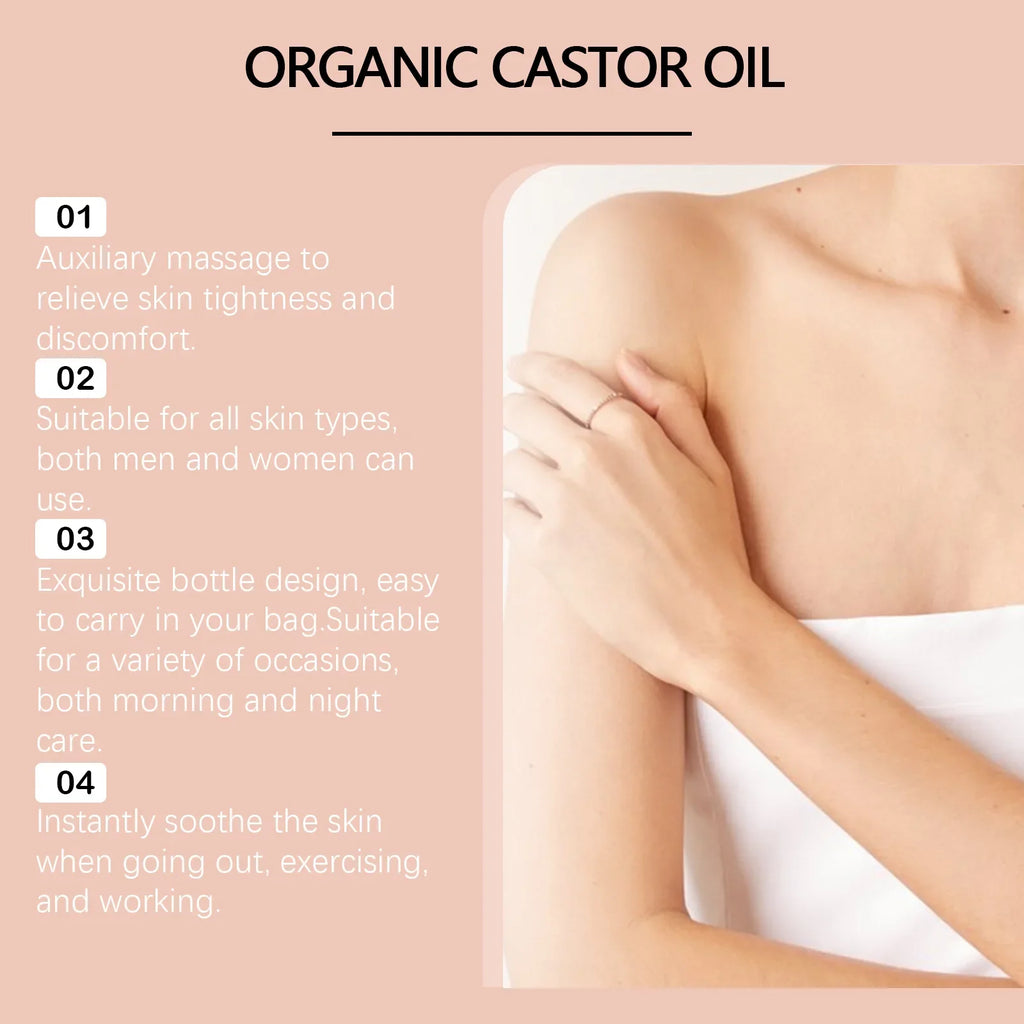 Organic Castor Oil Roll-On | Hair Growth & Skin Hydration 50ml
