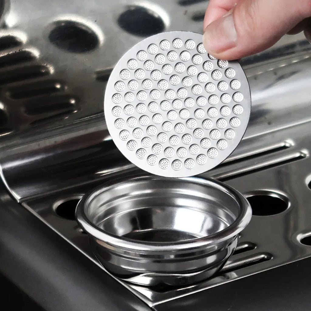 Leeseph 51 53 Stainless Steel Puck Screen Reusable Double Fine Filter