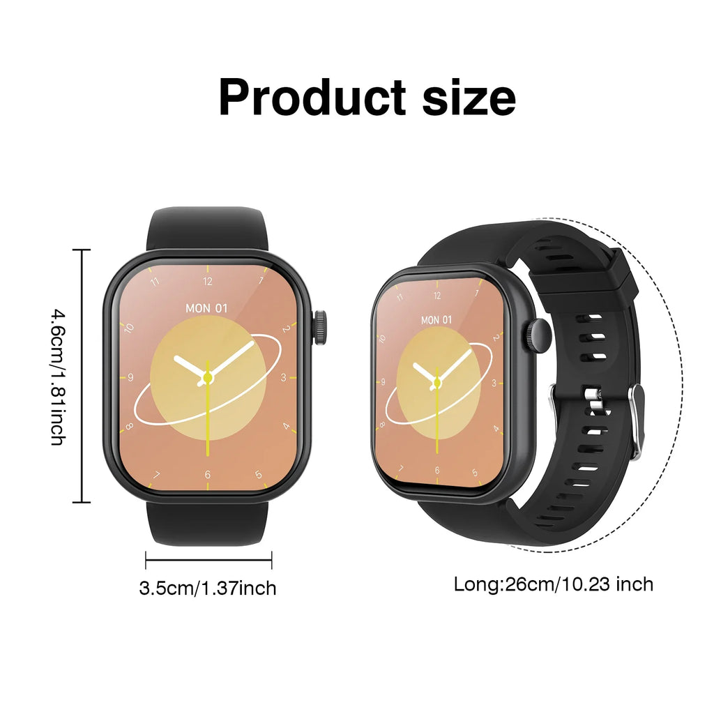 LOMAXFR Smart Watch – 2.01" HD Screen, Wireless Calling, Fitness