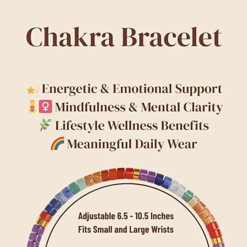 7 Chakra Natural Stone Beaded Bracelet – Woven Women's Jewelry
