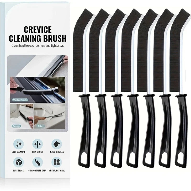 Crevice Cleaning Brush Set – Long Handle Grout & Gap Scrubber