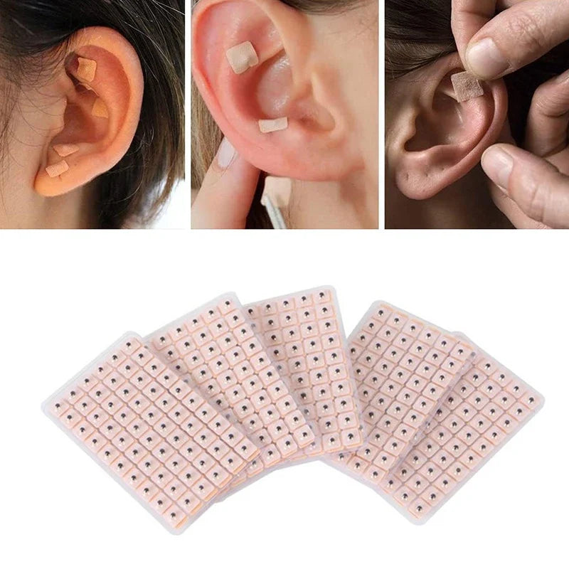 300 Ear Acupressure Seed Bead Stickers – Needle-Free Massage