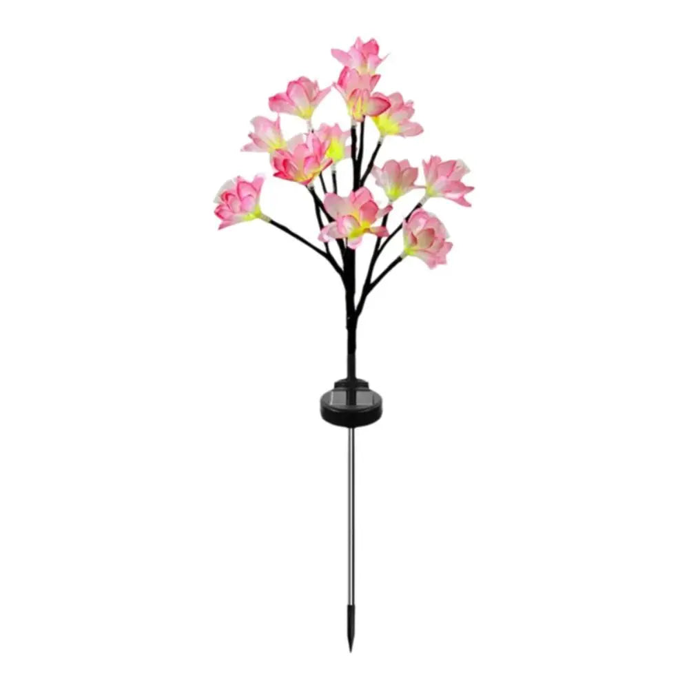 Solar Camellia LED Garden Stake Light | Outdoor Landscape Decor