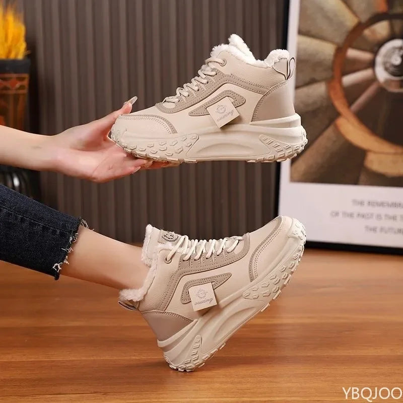 Women's Lace-Up Fleece Lined Ankle Snow Boots | Winter