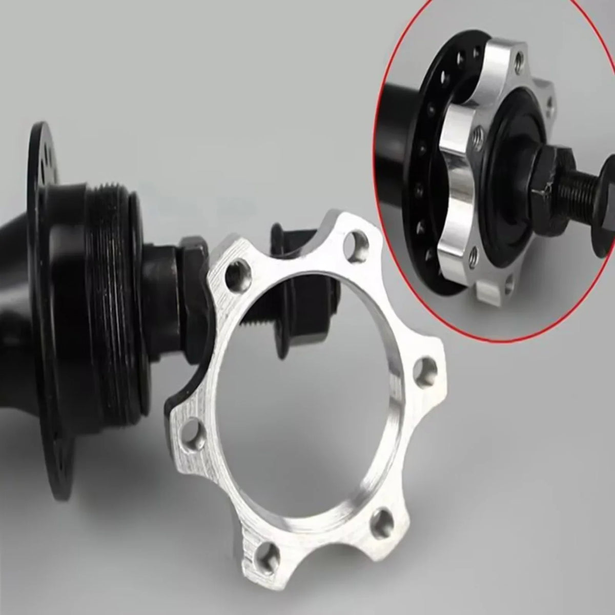 6-Hole Bike Disc Brake Rotor Adapter – Aluminum Alloy