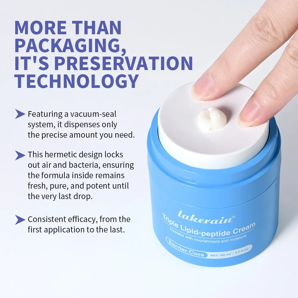 Lakerain Triple Lipid Peptide Cream – Hydrating Moisturizer