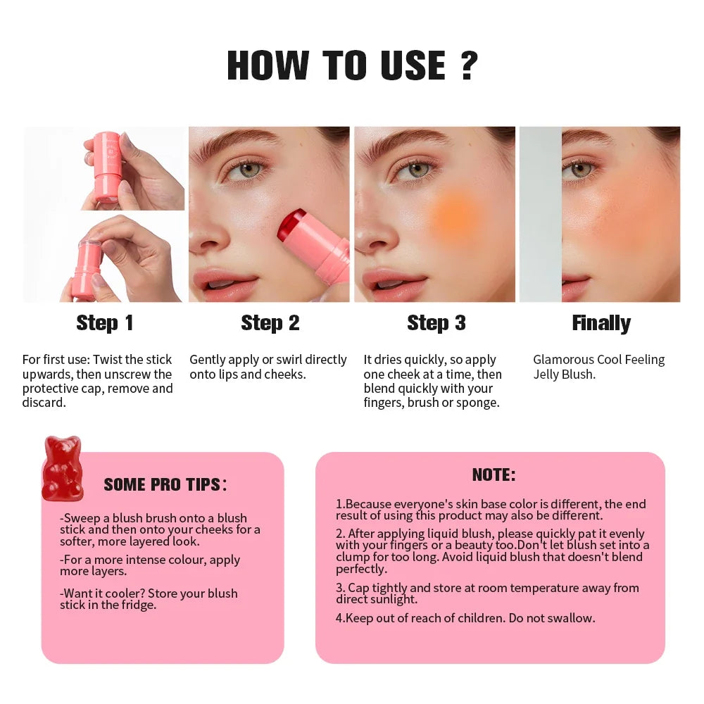 Milk Jelly Tint Stick – Sheer Lip & Cheek Blush | 4 Shades
