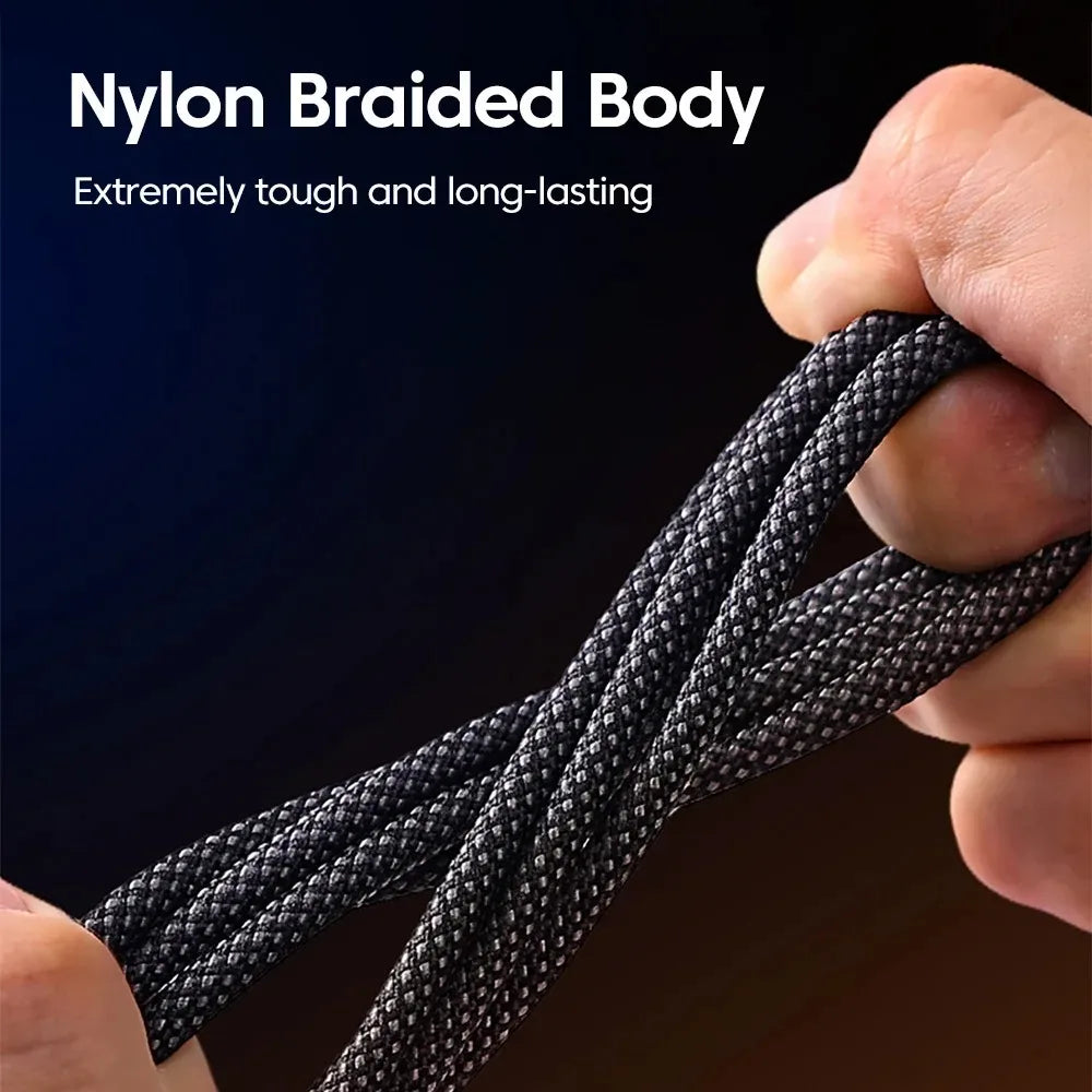 240W USB-C Fast Charging Cable | Nylon Braided LED Display