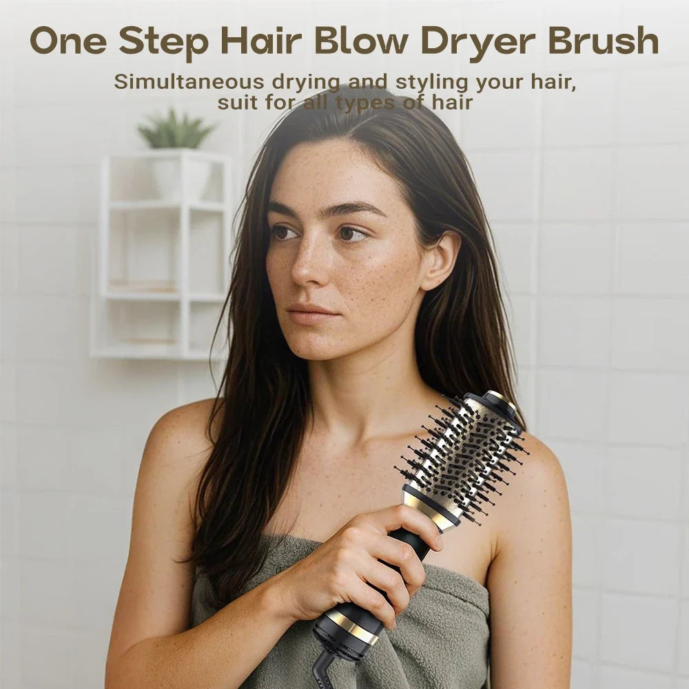 LISAPRO 4-in-1 Hot Air Brush Hair Dryer – All Hair Types