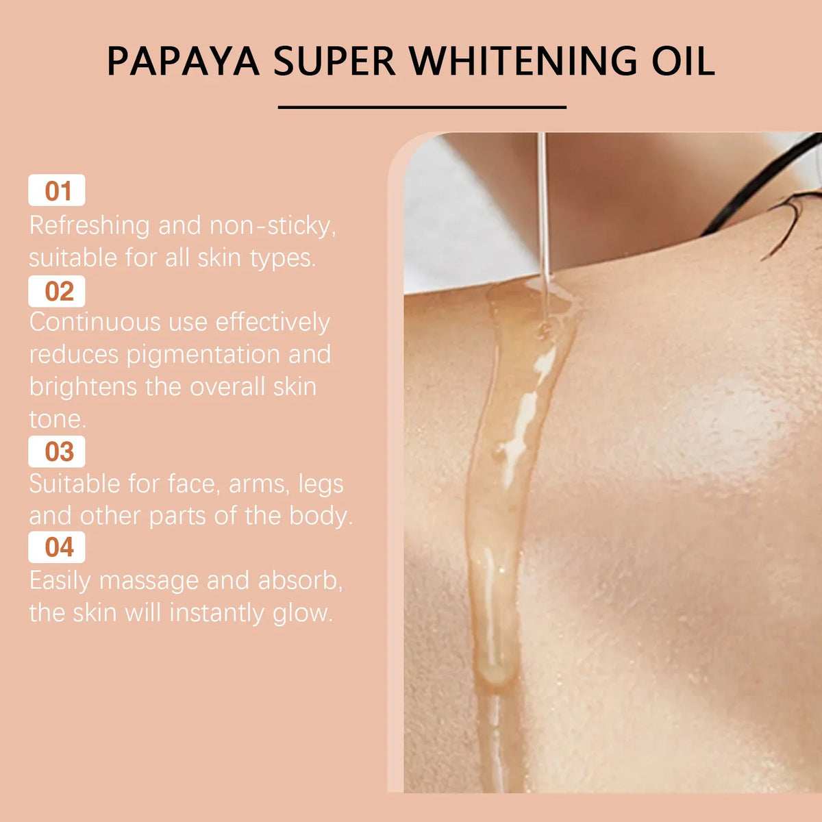 OceAura Papaya Body Oil – Brightening, Firming & Even Tone