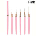 5-Piece Nail Art Liner Brush Set – 7/9/11/15/20mm Striping