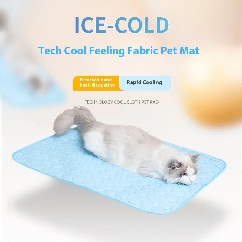 Summer Ice Silk MATS Pets Cat Dog Beds Large All-season Floor Pet