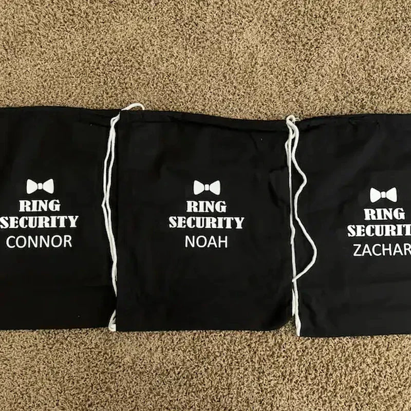 Personalized Ring Security Backpack | Custom Name Wedding Gift