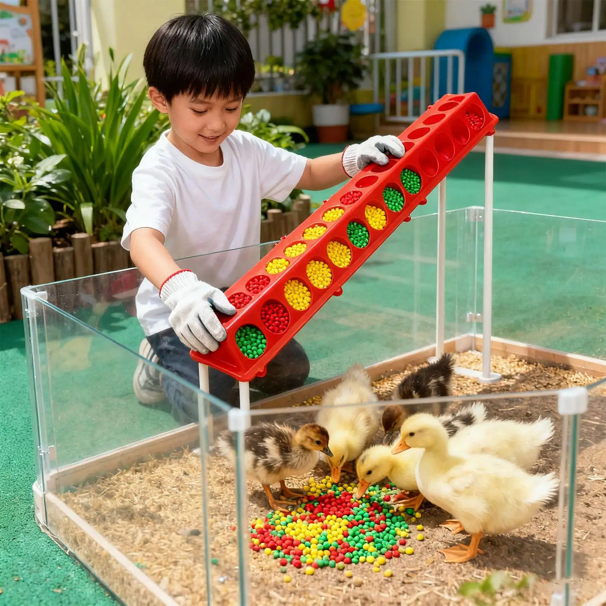 28-Hole Large Capacity Poultry Feeder for Pigeons, Doves & Chicks