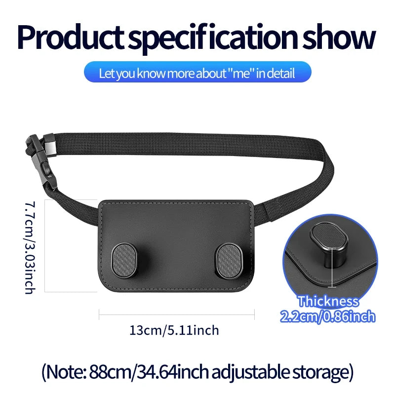 2-in-1 Car Headrest Hook & Phone Holder | Backseat Organizer