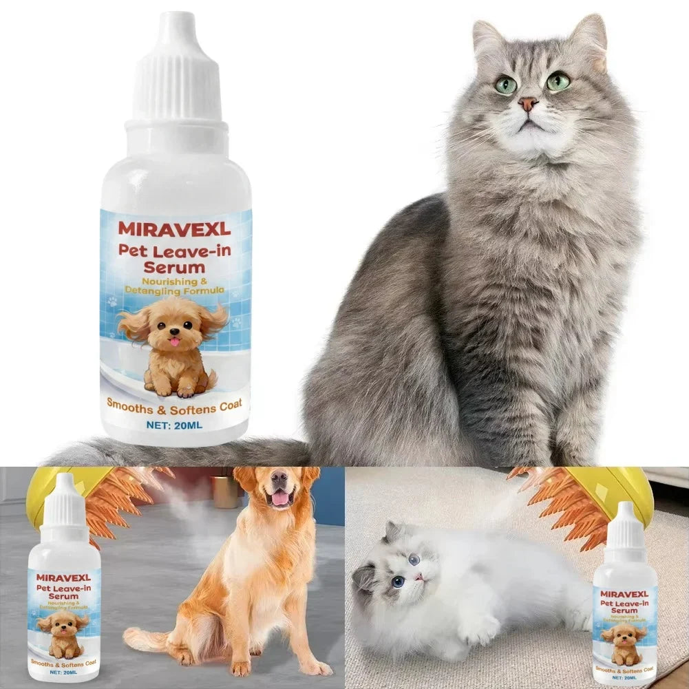 MIRAVEXL Dog & Cat Leave-In Serum | Detangling Pet Conditioner