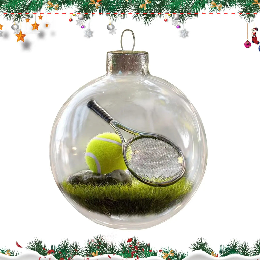 Sports Theme Christmas Ornament Ball Miniature Football Basketball