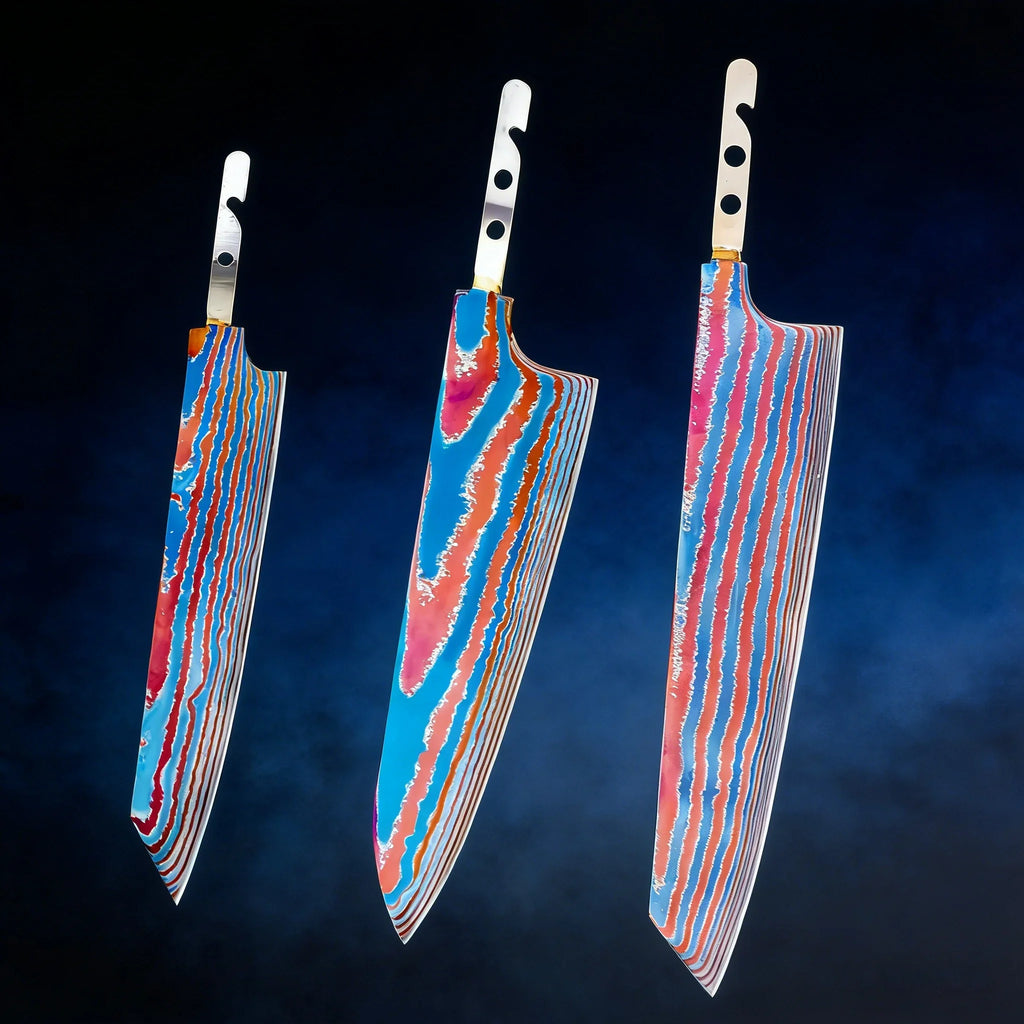 Damascus Steel Blank Cleaver Blade – DIY Knife Making