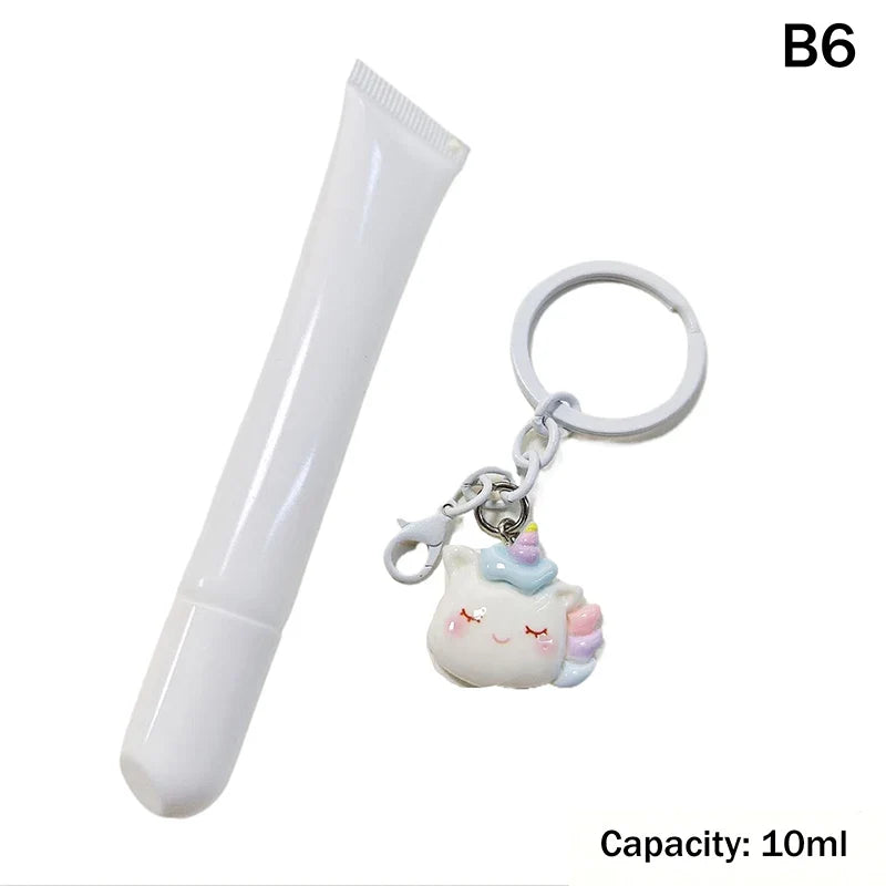 Refillable Lip Gloss Tube with Keychain | 10/15ml DIY