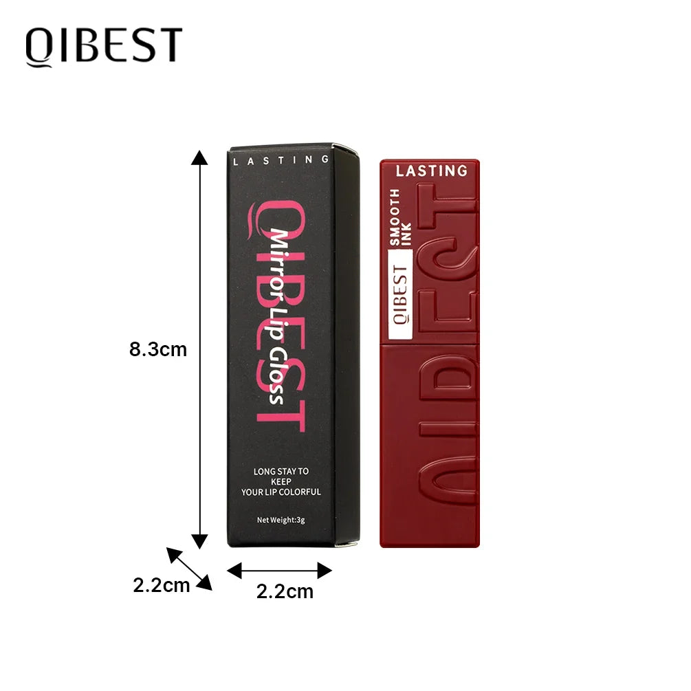 QIBEST Mirror Lip Glaze – Glossy Liquid Lipstick & Lip Tint