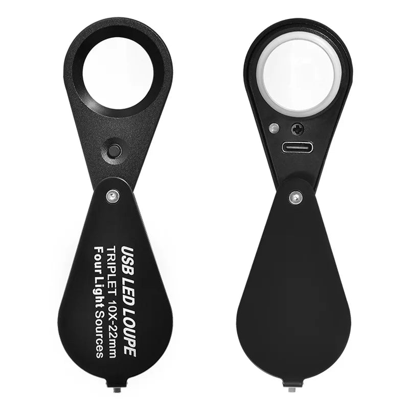 10X 20X LED Magnifying Glass – 13 LED Fluorescent Loupe
