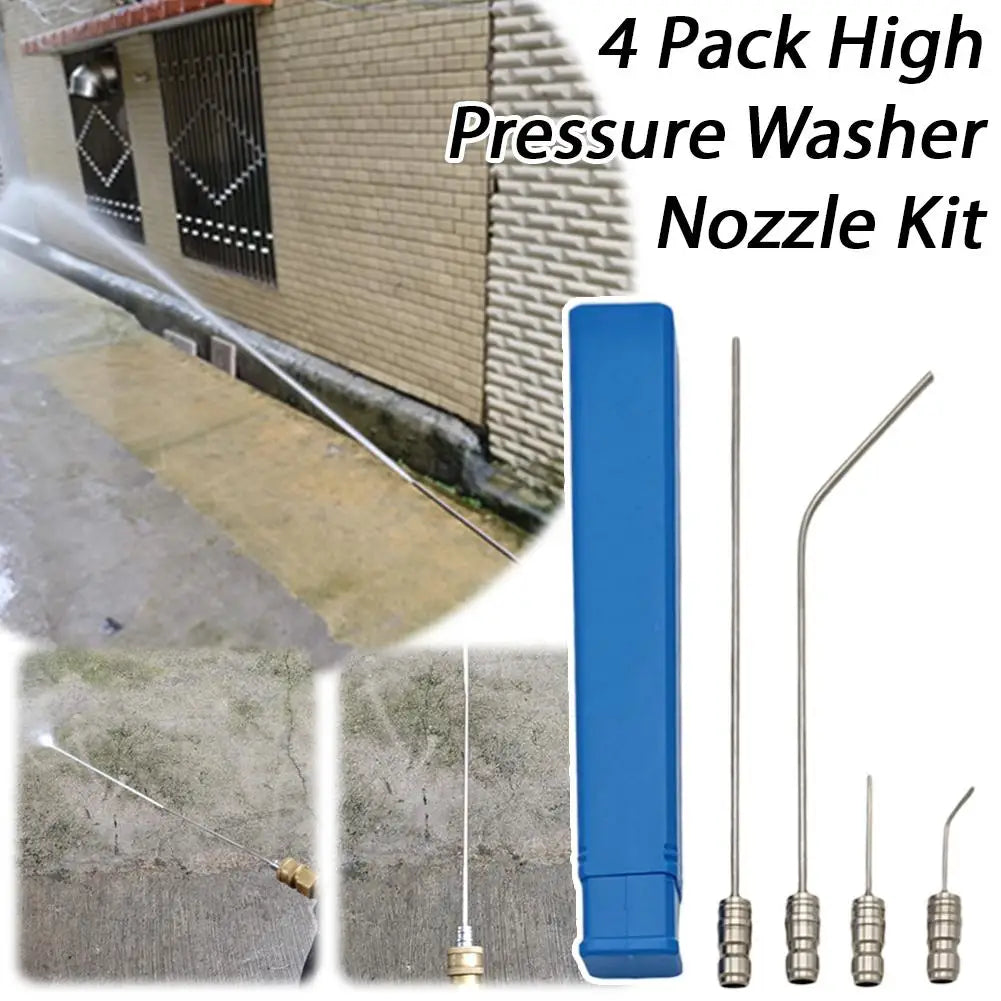 Cleaning Nozzle Water Gun Pressure Needle Straight Side Jet AC Car