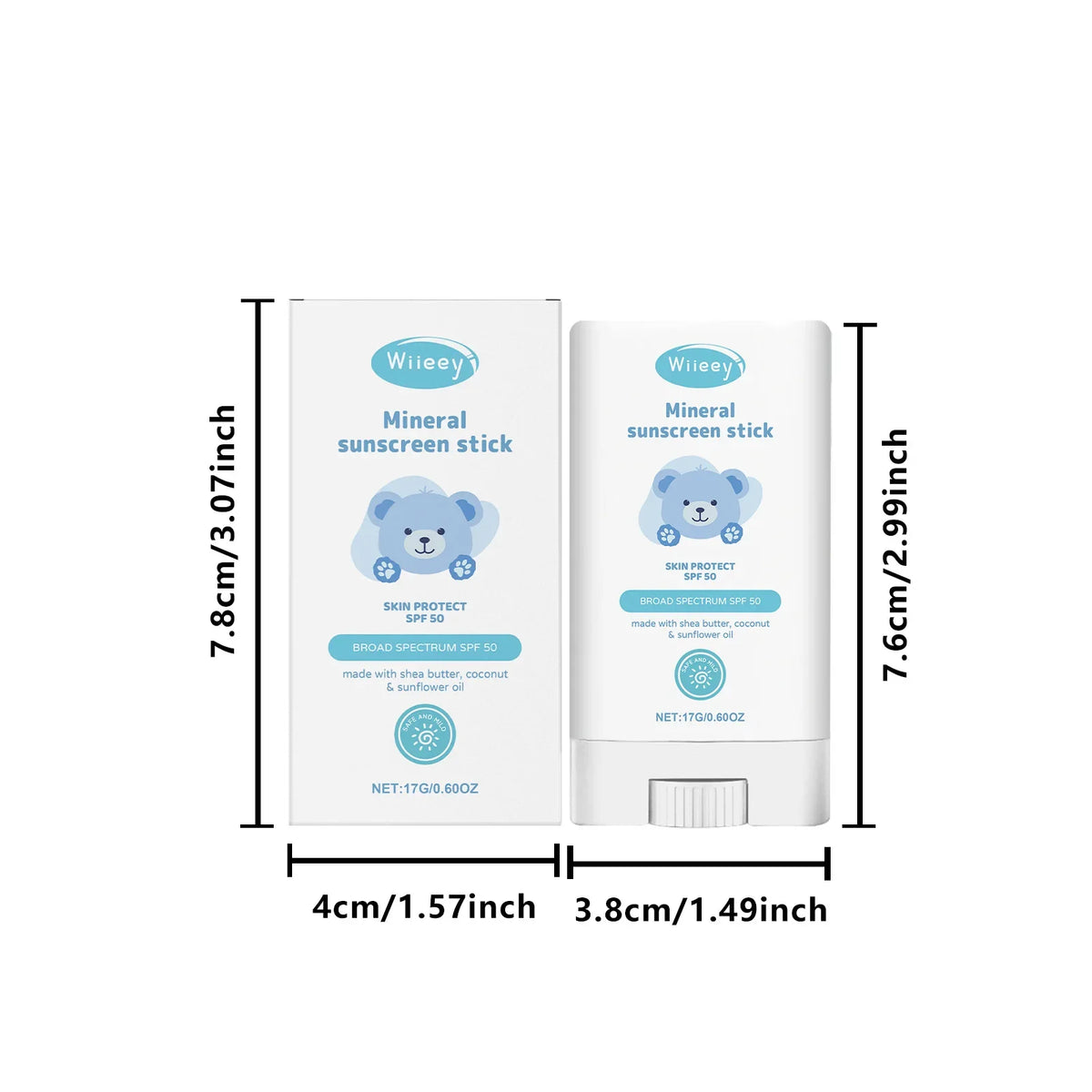 Wiieey Kids SPF 50+ Sunscreen Stick | Gentle UVA/UVB Protection