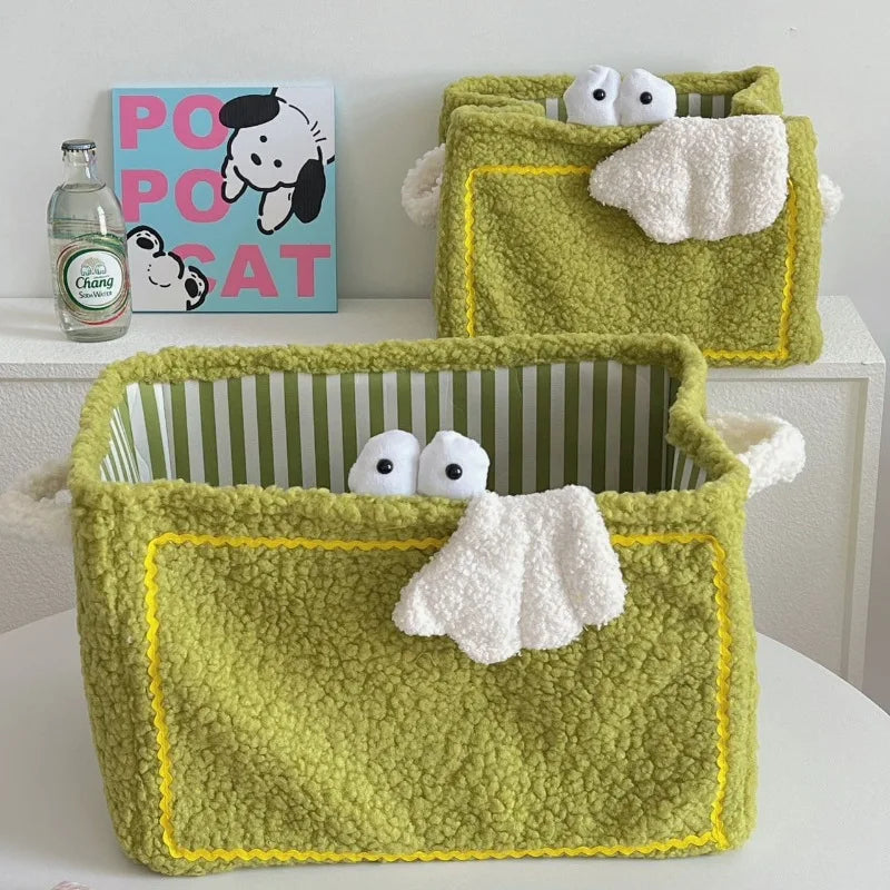 Plush Monster Storage Basket – Large Foldable Fabric Organizer