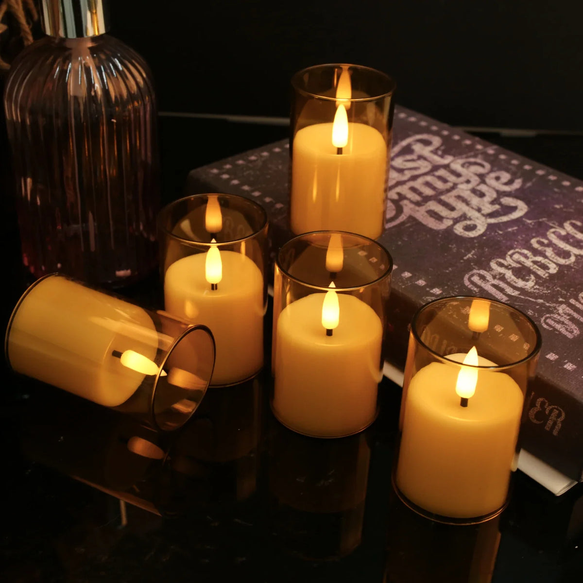 Flameless LED Candles 3D Wick with Remote, Timer & Lampshade