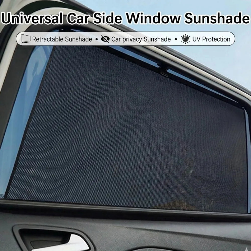Universal Car Side Window Sunshad Automatic Retractable Curtain UV