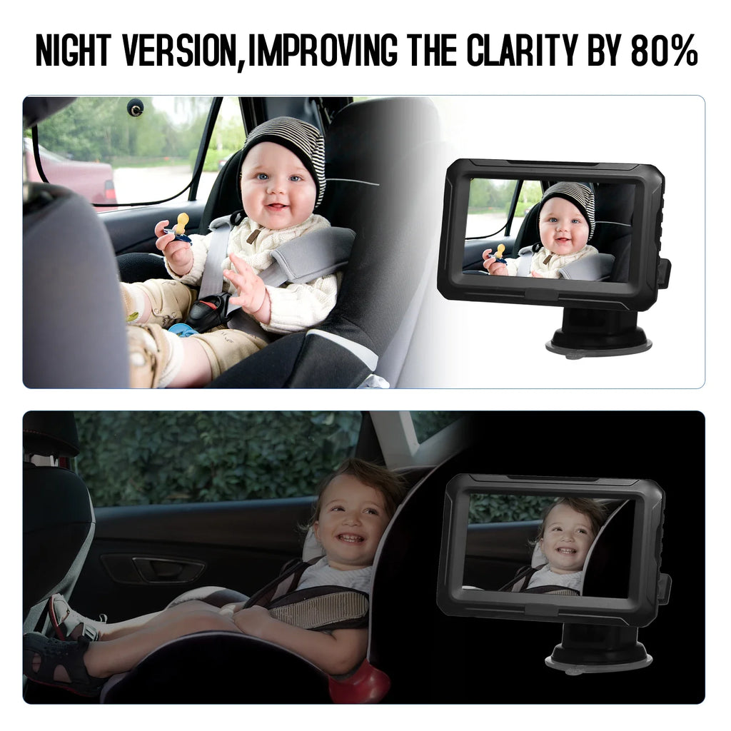 KKMOON 1080P Baby Car Monitor | 4.3" IPS & Night Vision