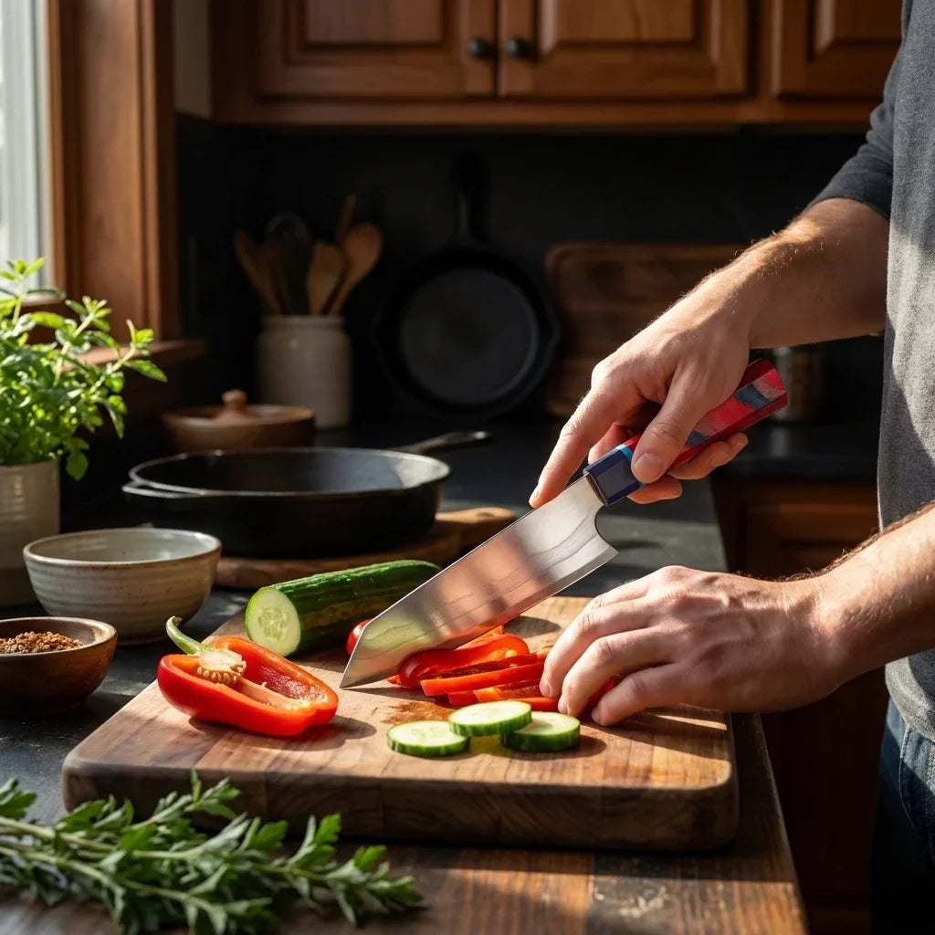 VG10 Damascus Chef Knife | Wood Handle | 205mm Sharp Blade