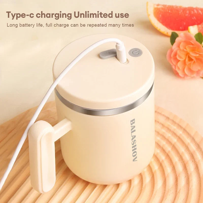 BALASHOV 400ml Electric Self-Stirring Coffee Mug | Auto Mix Cup