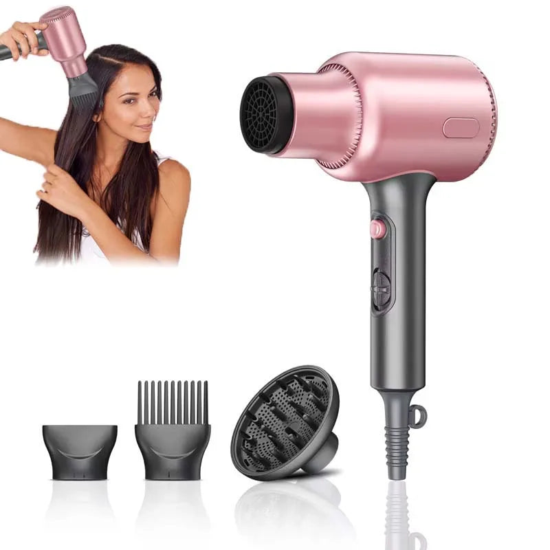 Professional 1900W Ionic Hair Dryer with DC Motor & Concentrator