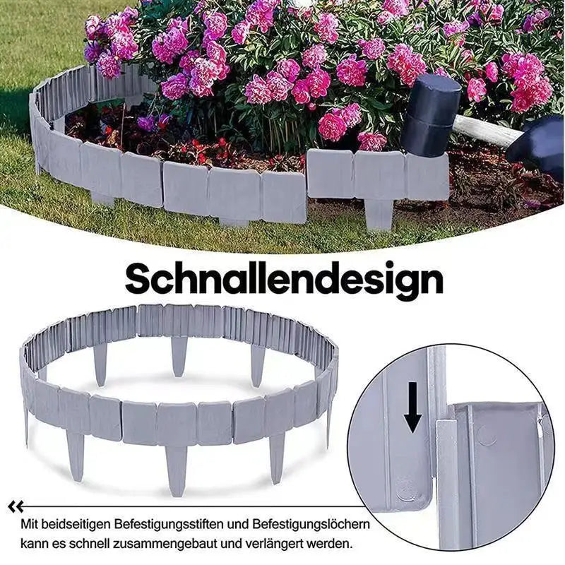 Garden Fence Imitation Stone Plant Support Stake Outdoor Edging