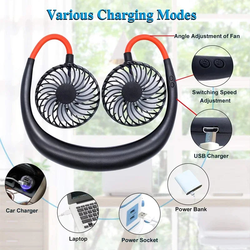 360° Mini USB Fan with LED Light & Aromatherapy | 3 Speeds