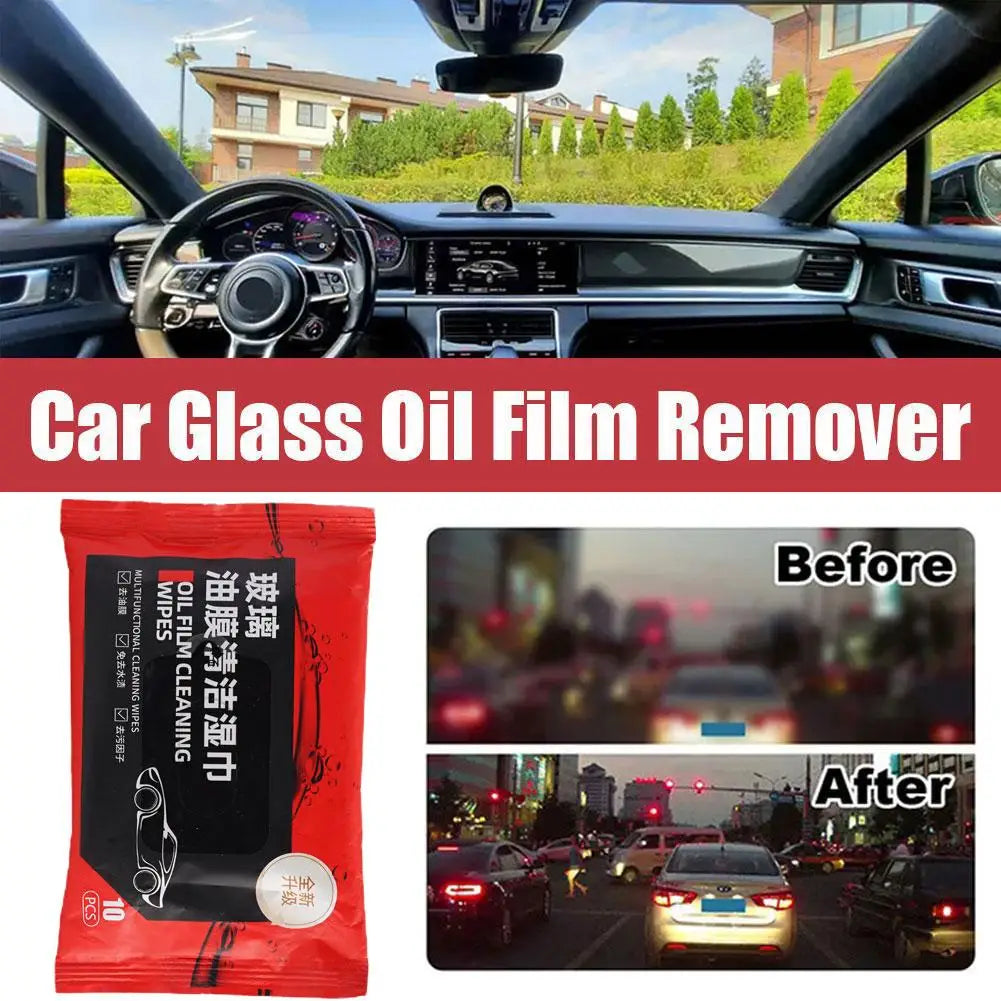 Car Glass Oil Film Remover Windshield Cleaner Wipes Compact Portable