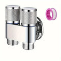 Stainless Steel Dual Outlet Anti-Backflow Angle Valve for Toilet