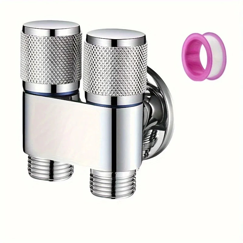 Stainless Steel Dual Outlet Anti-Backflow Angle Valve for Toilet