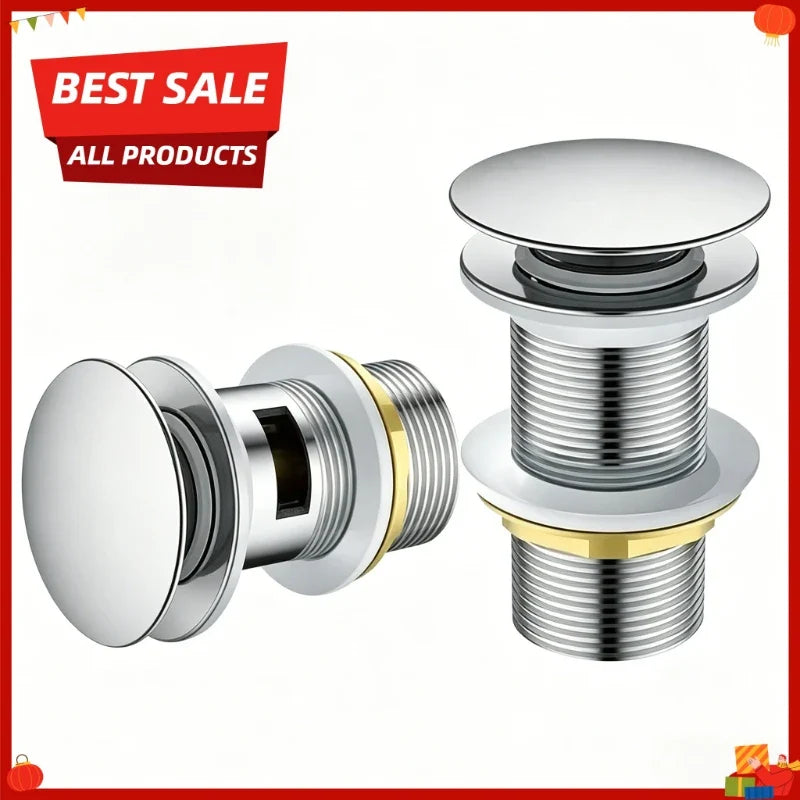 Gunmetal Pop Up Drain Basin Sink Stainless Steel Overflow Kitchen