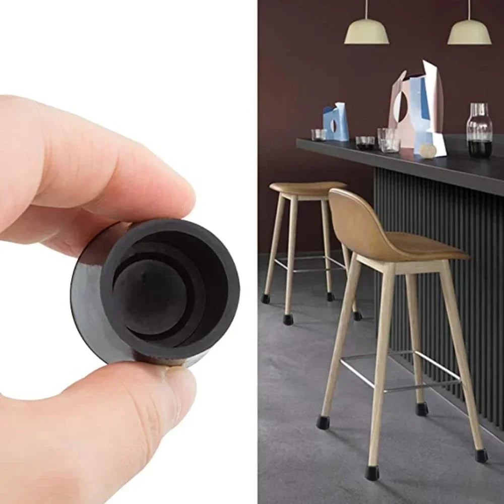 PVC Round Furniture Leg Caps | Anti-Skid Floor Protective Feet