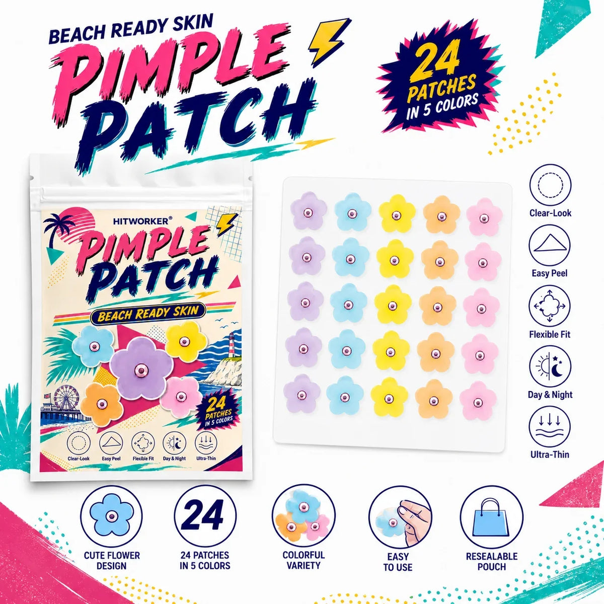 Flower Hydrocolloid Spot Patches 50/125pcs – Cute Blemish Stickers