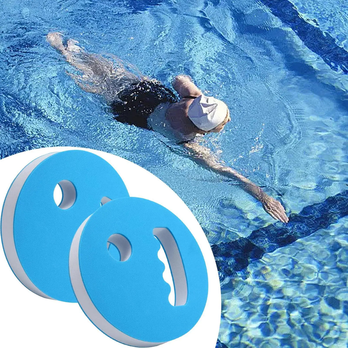 EVA Foam Water Exercise Discs – Aqua Hand Paddle Set (2 Pcs)