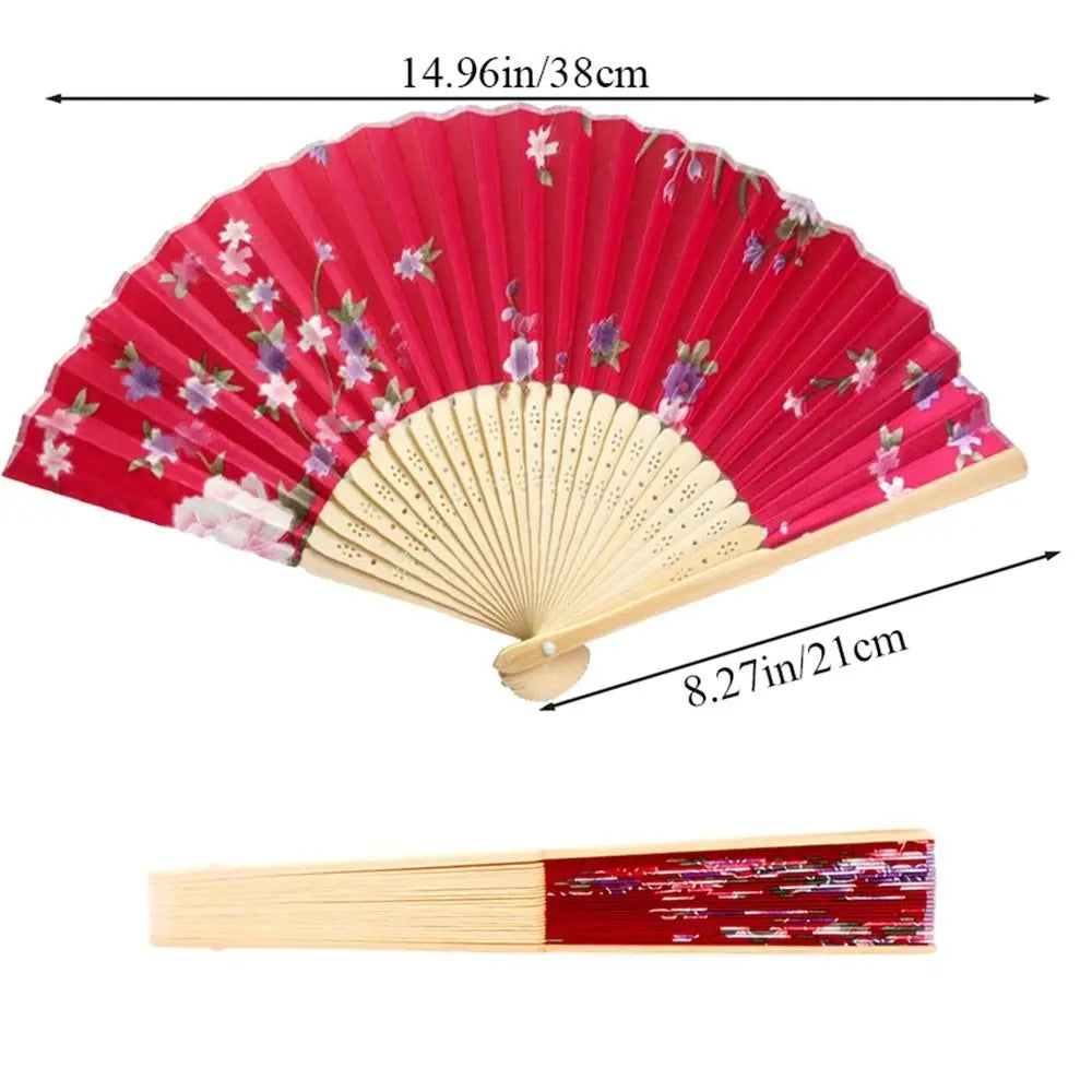 Colorful Bamboo Folding Fan – Wedding Gift & Photo Prop