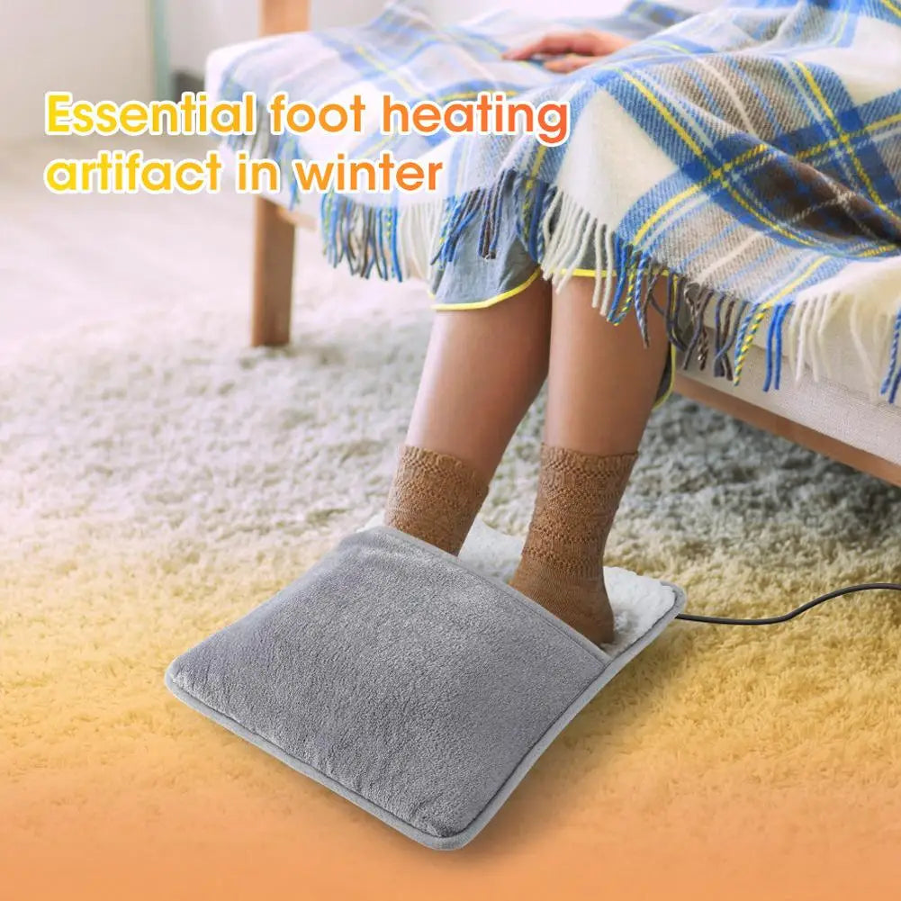 USB Electric Foot Warmer Pad – Soft Plush Washable Heating Mat
