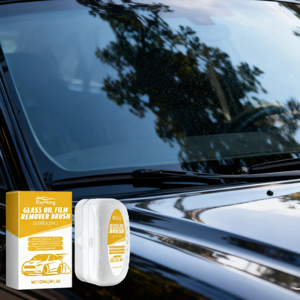 Car Glass Cleaning Brush – Oil Removal & Rain Repellent Coating