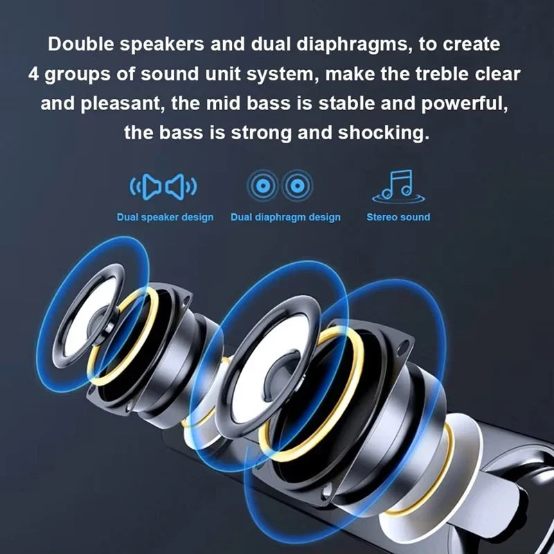 AyeBeau Wired USB Soundbar Speaker for PC, Laptop & TV