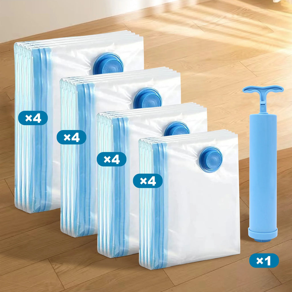 Vacuum Bag Valve Pump Clothes Storing Large Plastic Compression Empty